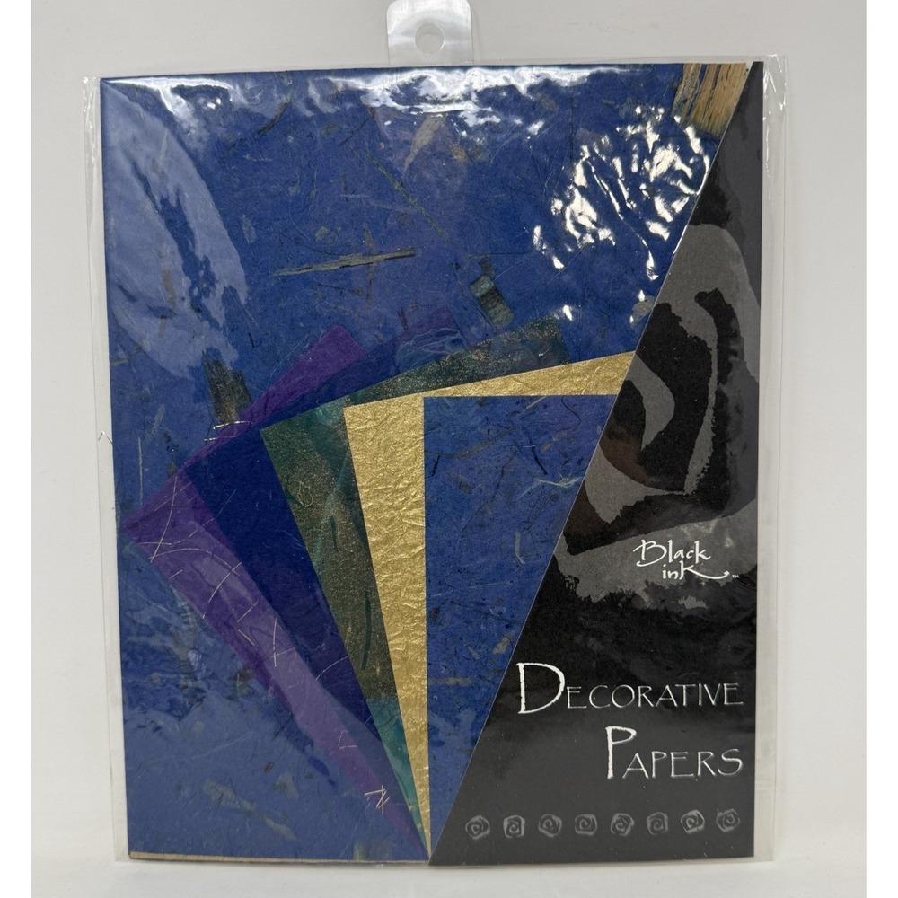 Black Ink Decorative Paper Pack - Blues IN-9907 - (5) 8x10" &  (5) 4x6"